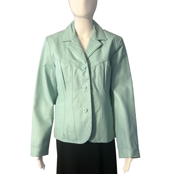 Wilson Leather Maxima Blazer Jacket Blue Motorcycle Biker Moto Racer Career SZ L - Picture 1 of 13